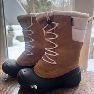 The North Face Tan and Black Snow Boots